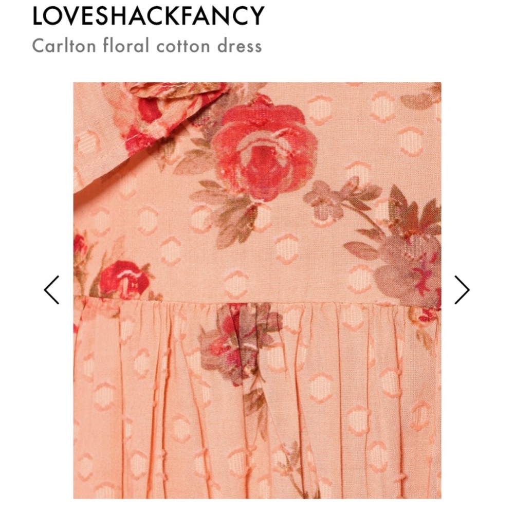 LoveShackFancy Carlton Dress Pink Lemonade Size 2 - Picture 4 of 12